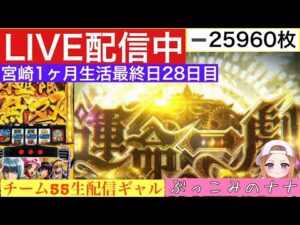 宮崎1ヶ月生活【パチスロ生配信】ぶっこみのナナ【からくりサーカス】27日目